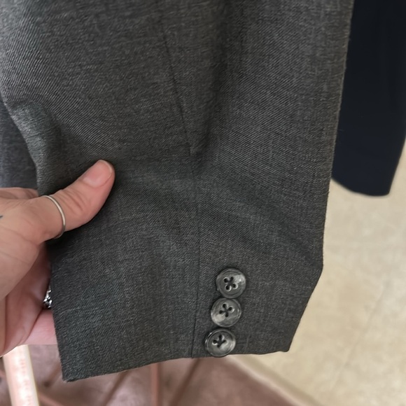 Ann Taylor Gray Blazer Jacket Size 0 - Picture 6 of 12